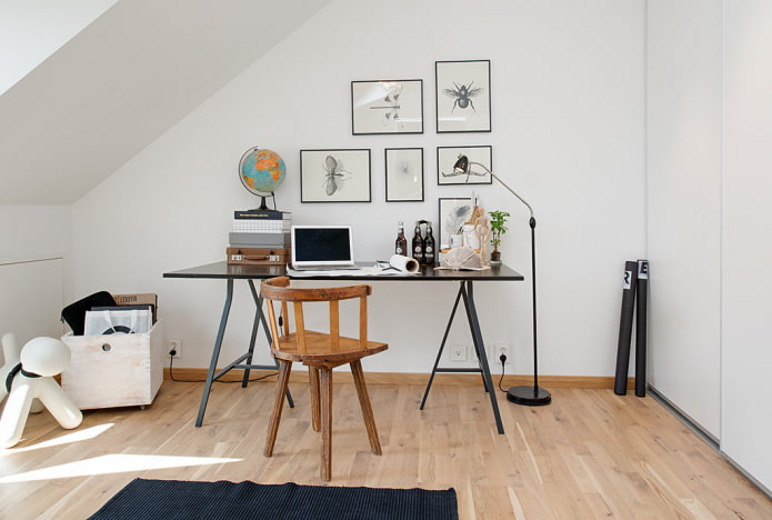 Intérieur de bureau de style scandinave