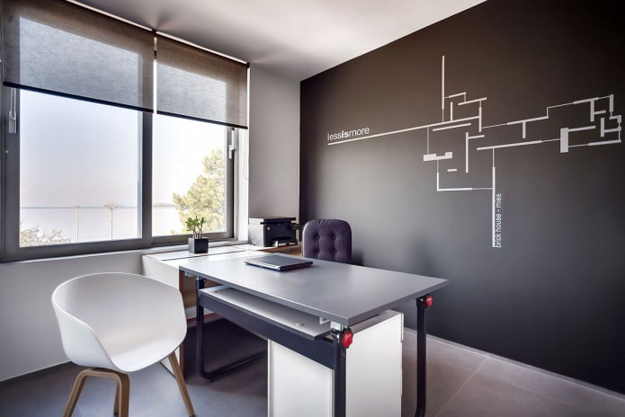 intérieur d'étude minimaliste