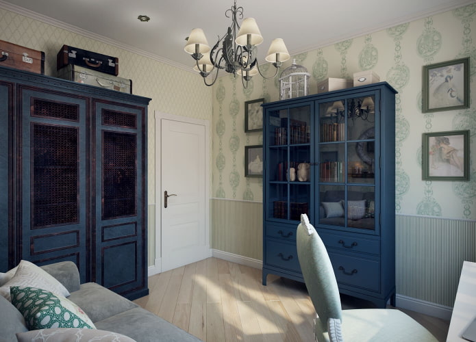 intérieur d'un bureau de style provençal