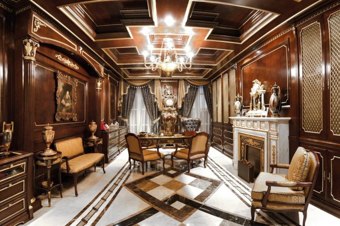 Intérieur d'un bureau de style baroque