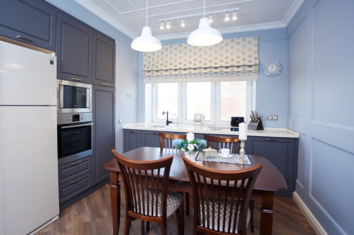 Schéma de couleurs de l'intérieur de la cuisine de la Superficie de 10 m²