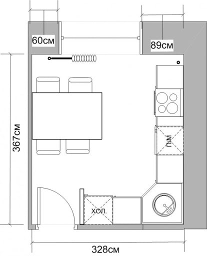 agencement des meubles 11 m²