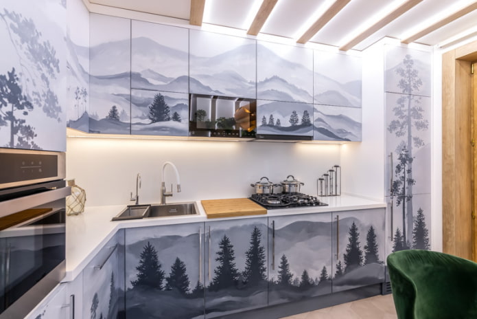 Ensemble de cuisine à l'intérieur d'une cuisine de 10 m²