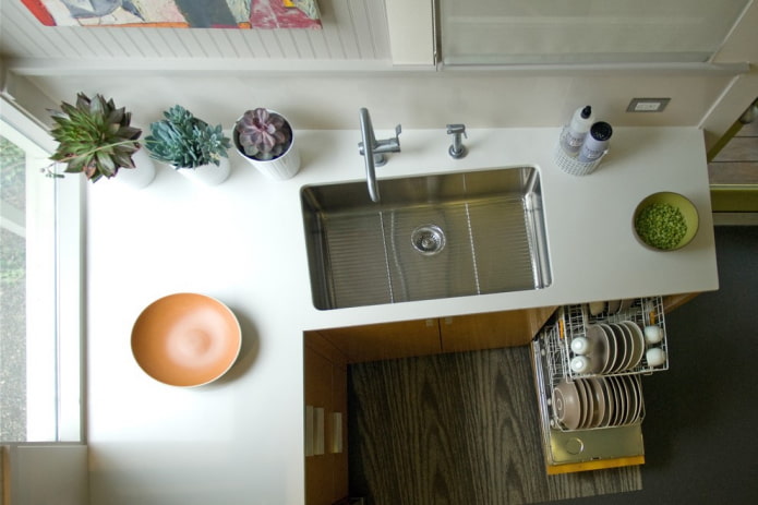 Cuisine de 6 m² avec lave-vaisselle