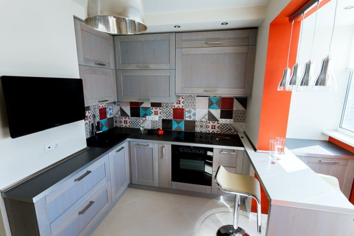 Intérieur de cuisine de 6 mètres carrés