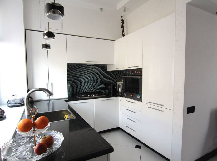 Intérieur de cuisine de 6 mètres carrés