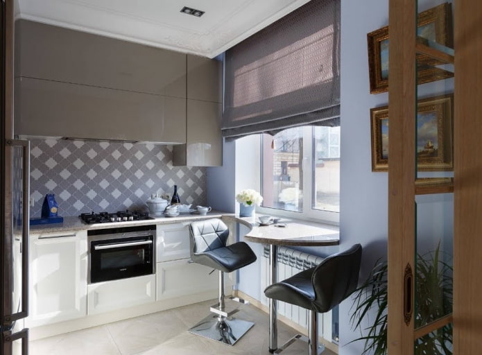 Intérieur de cuisine de 6 mètres carrés