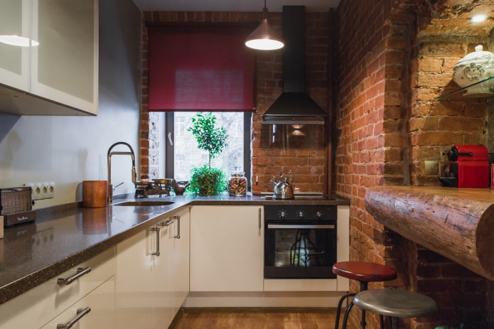 Cuisine de 6 m² style loft