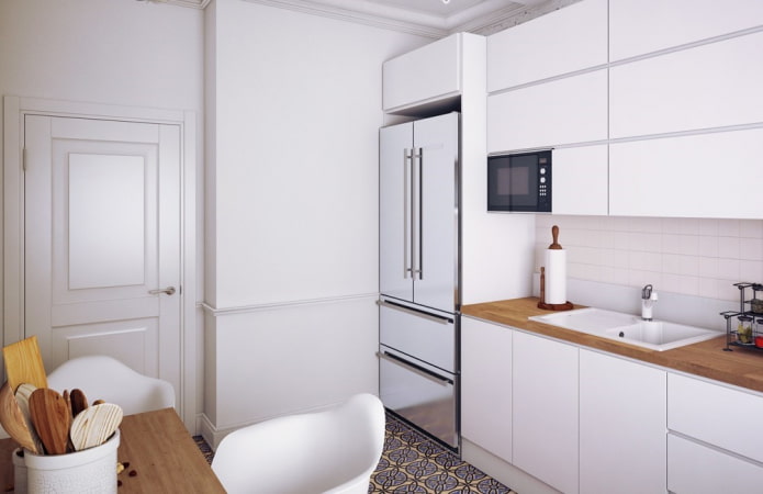 Réfrigérateur dans une cuisine de 8 m² m