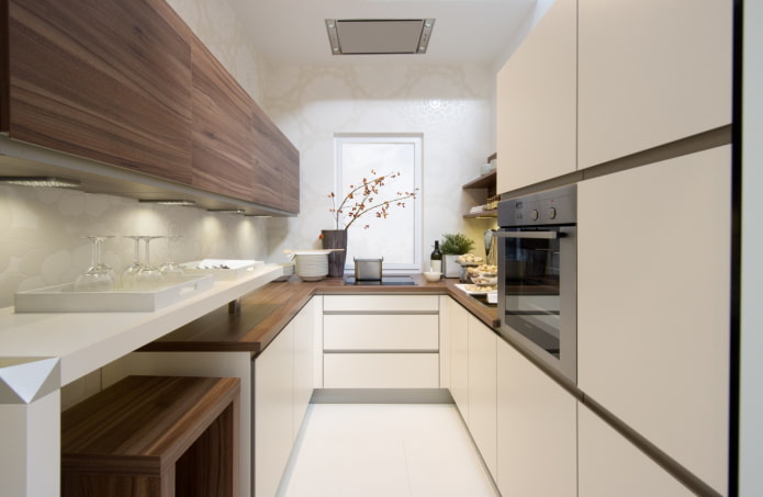 Cuisine de 8 m² de style minimaliste
