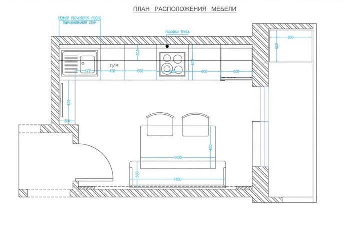 Aménagement d'une cuisine avec un balcon de 9 m²