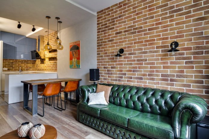 ameublement cuisine-séjour de 17 m²