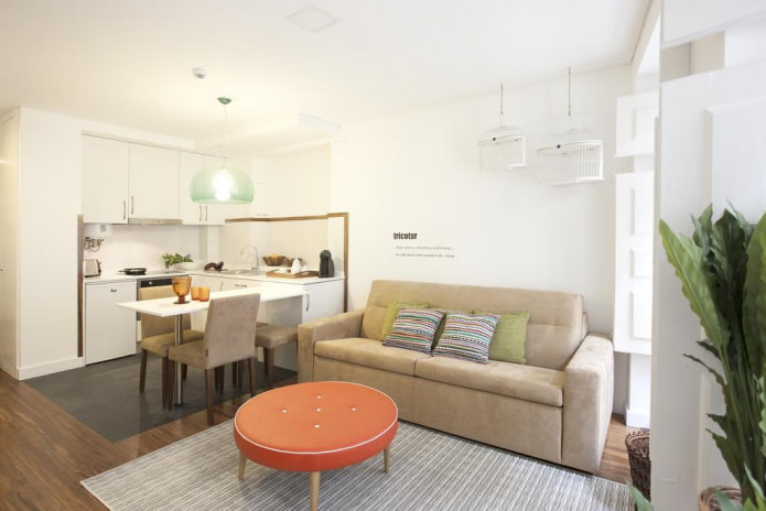conception d'une cuisine-salon de 17 m²
