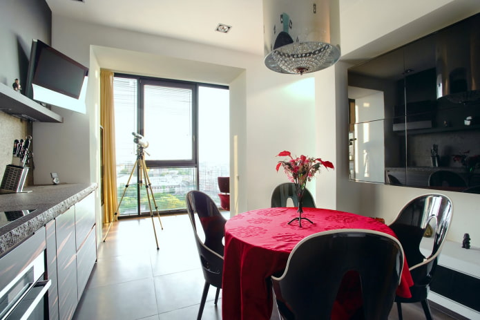 conception d'une cuisine combinée avec une loggia