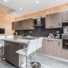 Aménagement de cuisine avec comptoir de bar : 60 photos modernes d'intérieur -1