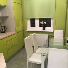 Aménagement de cuisine avec papier peint vert : 55 photos modernes à l'intérieur-15