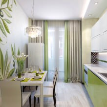 Cuisine design avec papier peint vert : 55 photos modernes d'intérieur-0