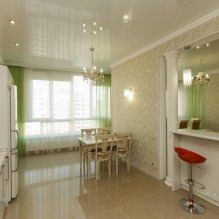 Cuisine design avec papier peint vert : 55 photos modernes d'intérieur-8
