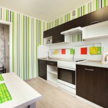 Cuisine design avec papier peint vert : 55 photos modernes d'intérieur-10