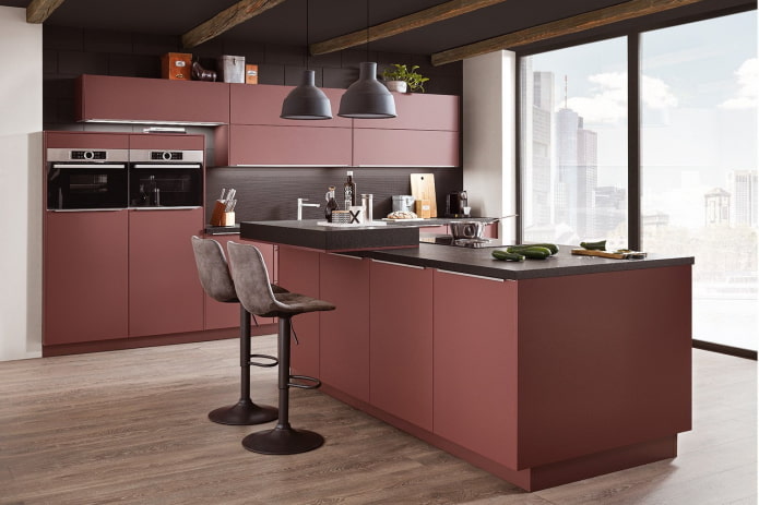 Cuisine en terre cuite de style high-tech
