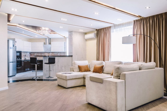 Aménagement d'un salon dans un appartement de 100 mètres carrés