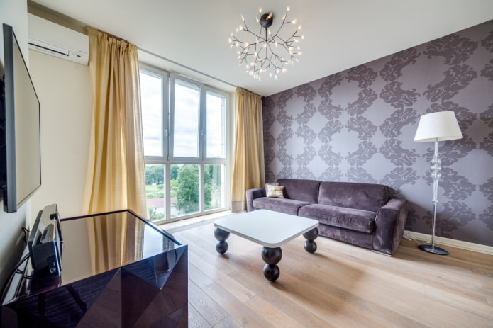 intérieur d'un appartement de deux pièces de 100 m²