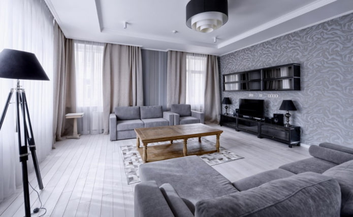 intérieur d'un appartement de deux pièces de 100 mètres carrés
