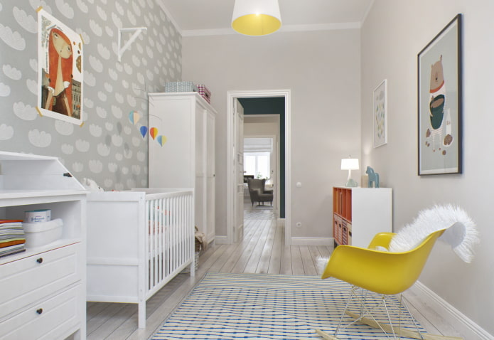 conception d'une chambre d'enfant à l'intérieur d'un appartement de 100 m²