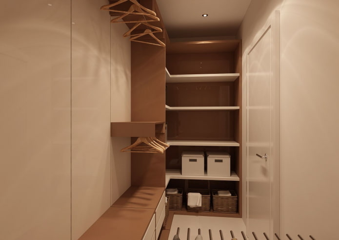 conception de dressing à l'intérieur d'un appartement de 100 mètres carrés