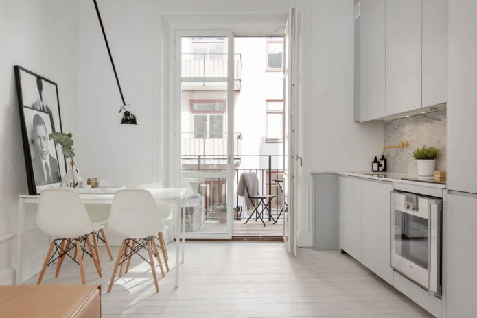intérieur d'un appartement de 100 mètres carrés de style scandinave