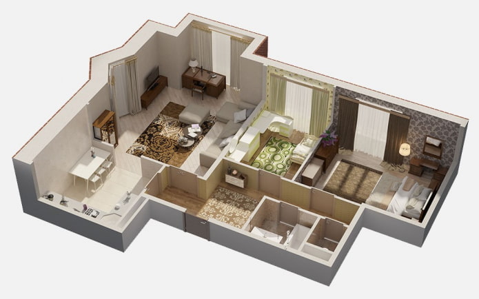 Aménagement d'un appartement de 100 mètres carrés