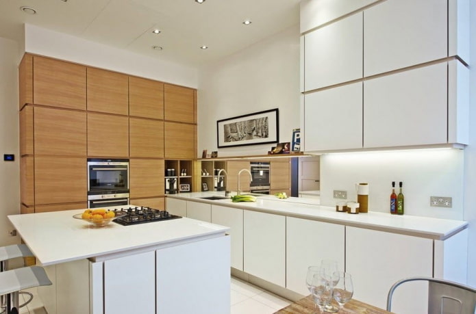 conception de cuisine à l'intérieur d'un appartement de 100 mètres carrés