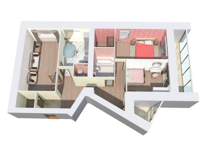 Plan d'un appartement de 100 mètres carrés
