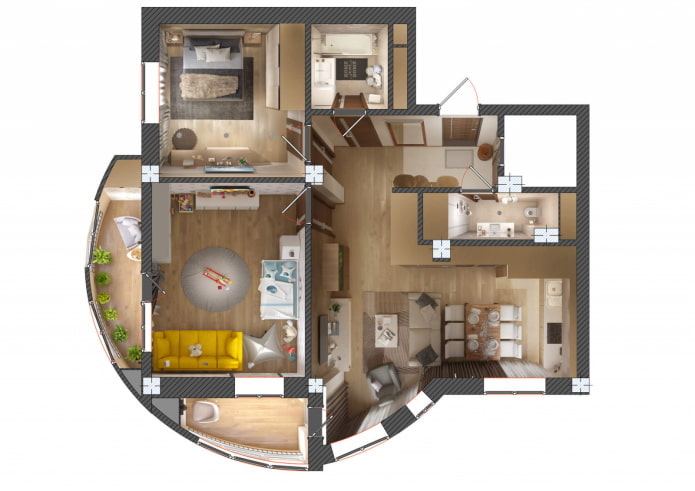Agencement d'un appartement de 100 m²