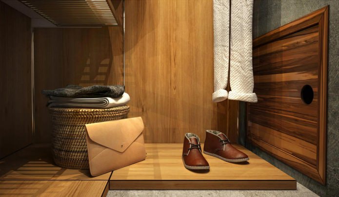 dressing dans la conception d'un petit appartement de 15 m².