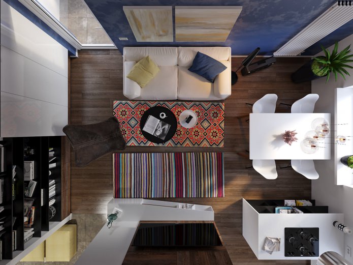Agencement des meubles dans un appartement de 31 m²
