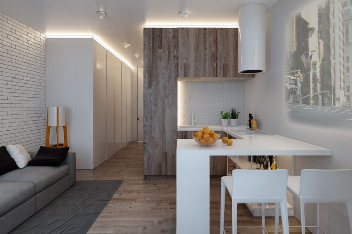 Aménagement cuisine-salon