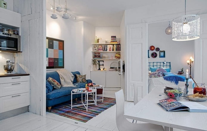 Vue générale d'un appartement d'une pièce