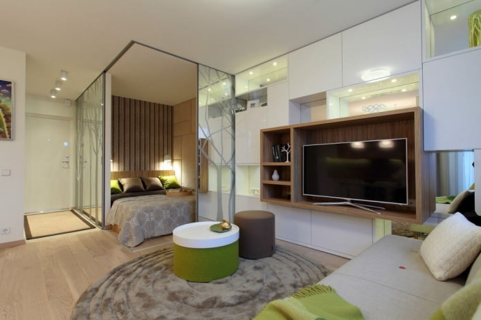 intérieur d'un appartement d'une pièce de 35 mètres carrés