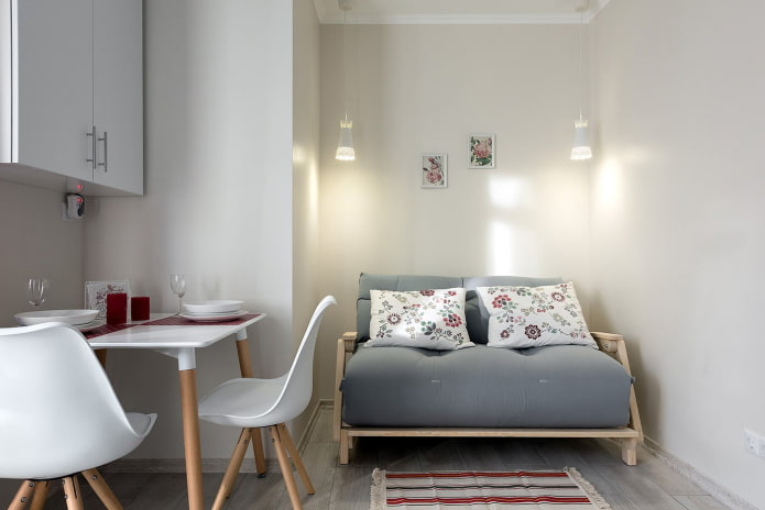 conception de cuisine dans un appartement de 35 carrés
