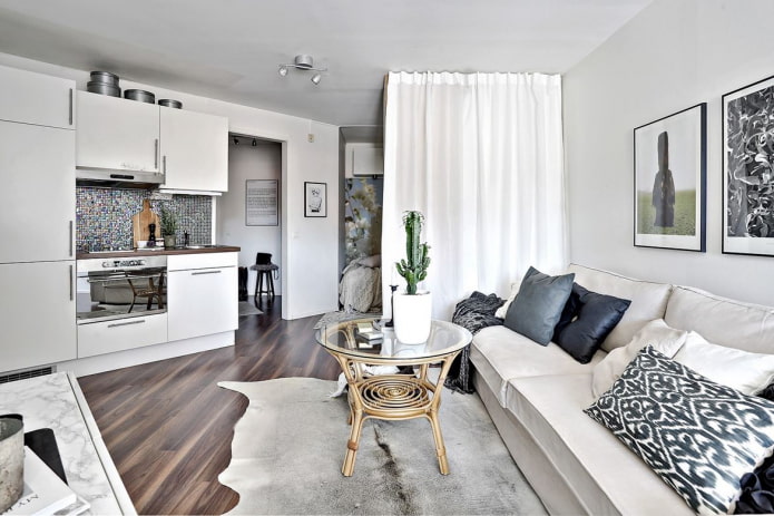 Intérieur d'un studio de 35 m²