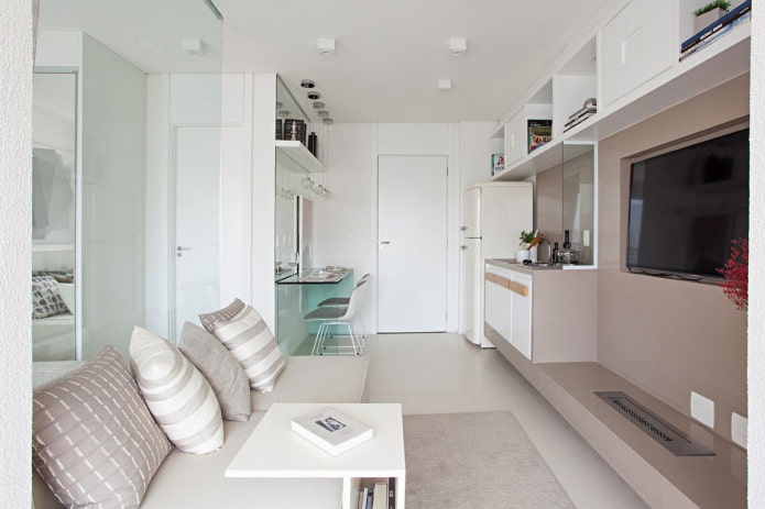 Intérieur d'un studio de 35 m²