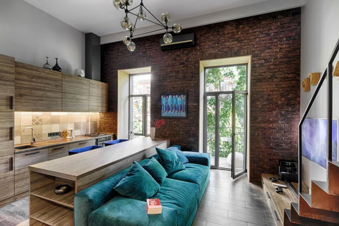 Appartement de 35 mètres carrés de style loft