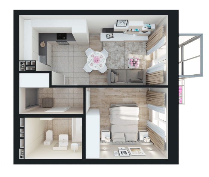 Aménagement d'un appartement de 35 m².