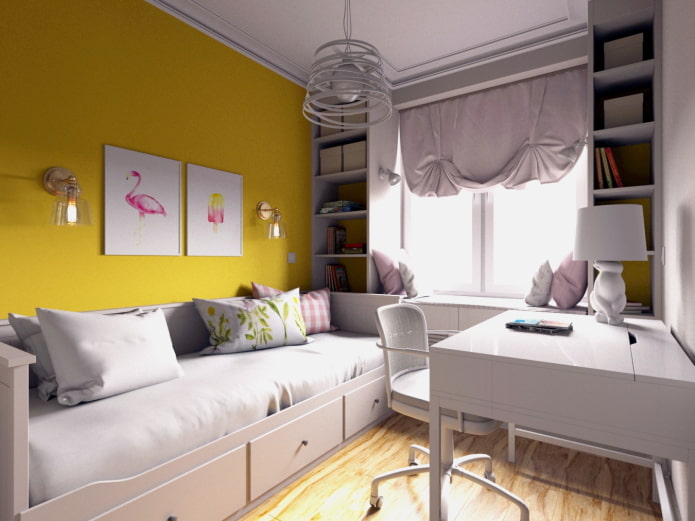 Intérieur d'une chambre d'enfant dans un appartement de 36 mètres carrés