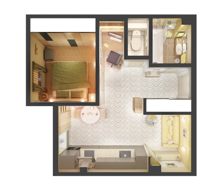 Appartement de style européen de 37 m²