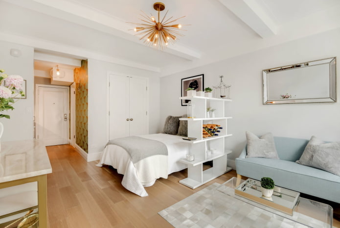 Chambre-salon blanc
