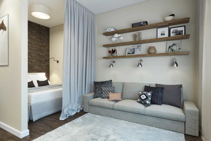 Intérieur d'un studio de 40 m²
