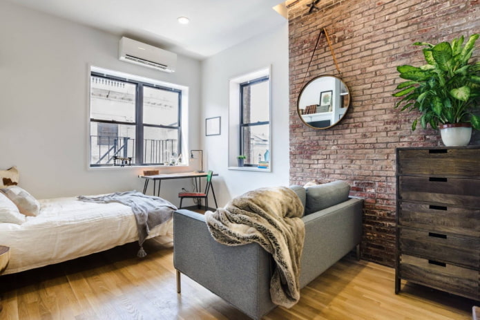 Appartement de 40 mètres carrés de style loft