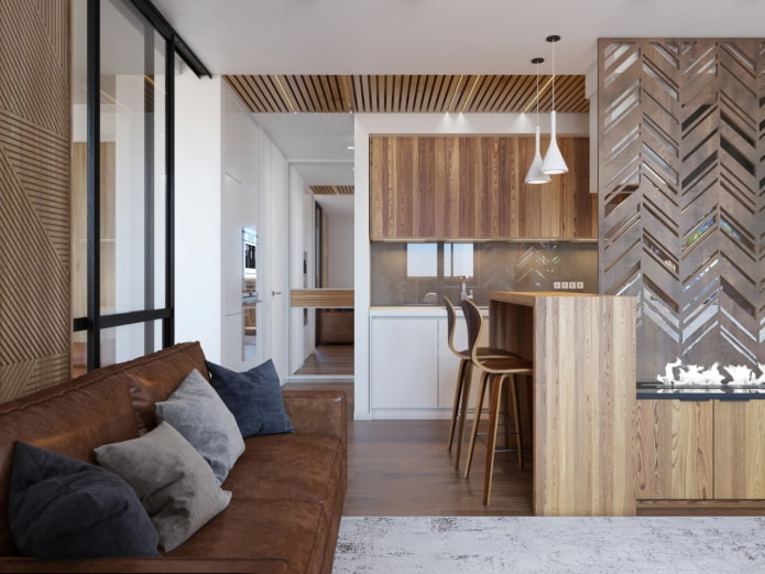 Aménagement d'un salon dans un appartement de 40 m²